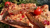 Slaný cuketový  koláč / žemlovka