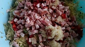 Slaný cuketový  koláč / žemlovka