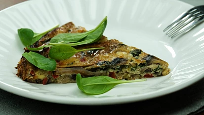 Špenátový quiche bez mouky