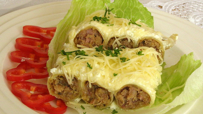 Cannelloni plněné masem, Cannelloni plněné masem