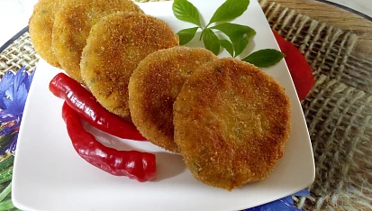 Celerové karbanátky s mrkví a Nivou