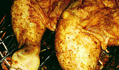 Kuře grilované v troubě (V polovině grilování)