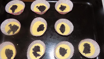 Muffiny s makovou náplní