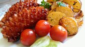 Pečené cibulkové brambory s bylinkami