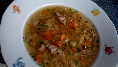 Strouhání do polévky vyrobené v sekáčku (čopru), PERFEKTNÍ !