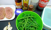 Vepřová pečeně (karé) se zelenými fazolkami