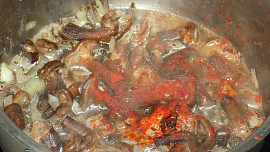 Omáčky C, Č, D (cibulová se žampióny, cibulová základní, česneková, dragounská houbovka, dýňová)