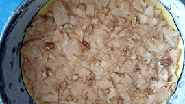 Koláč s jablíčkovo-pudingovou náplní