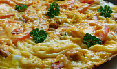 Špagetová omeleta se sýrem