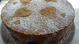 Švestkový koláč v dortové formě