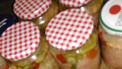 Utopenci - vyzkoušený nálev, Dělala jsem ze 4 kg špekáčků od soukromníka, vyšlo to na 12 sklenic 