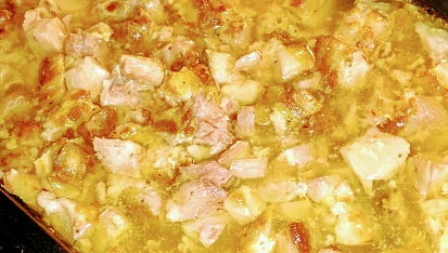 Vepřovka z pečeného masa, Odkryté upečené maso