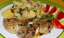 Kuře na majoránce a česneku