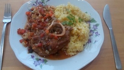 Ossobuco na víně a zelenině