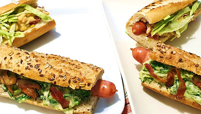 Americký a Caesar Hot dog