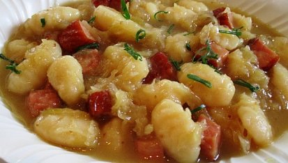 Gnocchi, zelí a uzené - 3v1, Gnocchi,zeli a uzene -3 v 1