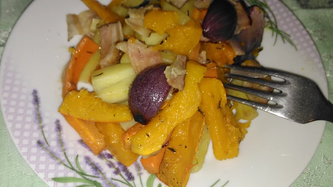 Hokkaido pečené na slanině, Velká dobrota!