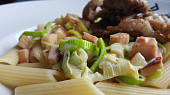 Penne s kuřecím masem a česnekem, Penne ala Carbonara