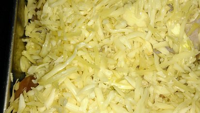 Česnekové kuře na smetaně podle herečky Jany Bouškové, Posypeme strouhaným sýrem