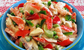 Salát z krabích tyčinek a krevet (Krevetovy Salat)