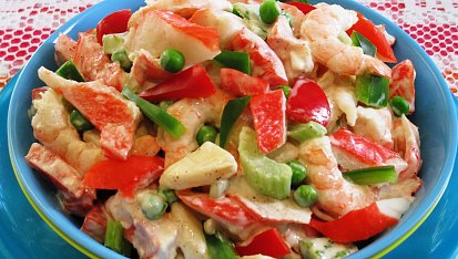 Salát z krabích tyčinek a krevet, Krevetovy Salat