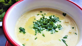 Sýrová polévka s kukuřicí