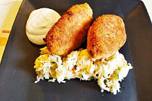 Bešamelové krokety s masem a sýrem