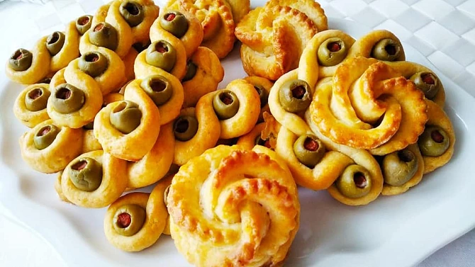 Parmazánové pečivo s olivami, Parmazánové pečivo s olivami