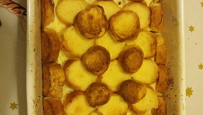 Žemlovka s jablky a tvarohem