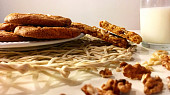Čokoládové cookies s ořechy