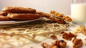Čokoládové cookies s ořechy