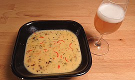 Krémová pivní a sýrová polévka
