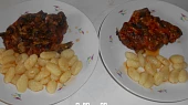 Krkovičkové plátky s majonézovo-kečupovou směsí, Dali jsme si k tomu gnochi (y)