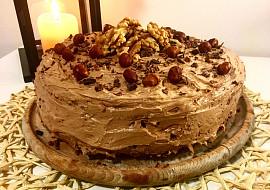 Ořechovo-kakaový dort