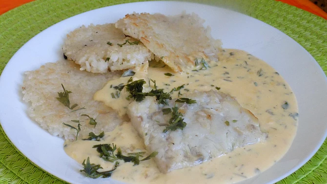 Rybí filé s rýžovými omeletkami