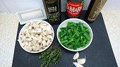 Salát z pečených žampionů a zelených fazolek