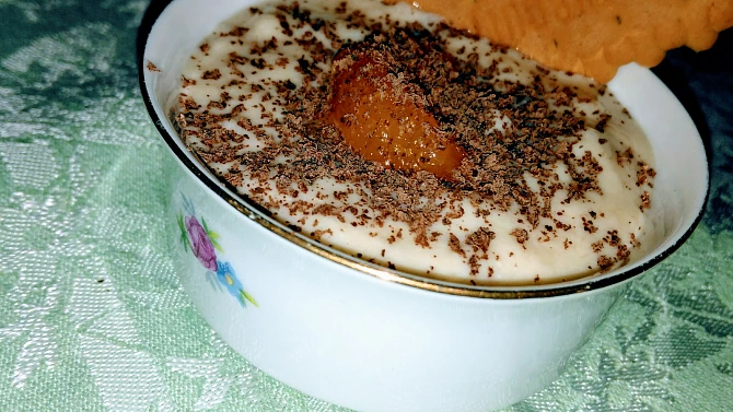 Banánový krém s tvarohem a medem