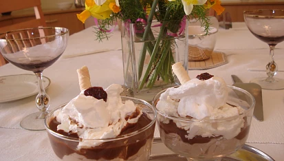 Čokoládový pohár s mascarpone, Jenom pro domácí mlsání, úprava - prostě nandáno lžící! 