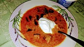 Maďarská zelňačka podle Achille Gregora, Polévka je rychlá a snadná na přípravu. Kolínko jsem neměla, vařila jsem z uzené krkovice, i tak to bylo dobré!