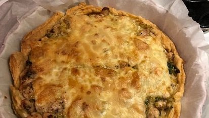 Pórkový quiche s kuřecím masem podle Eduarda, Hotovo :) 