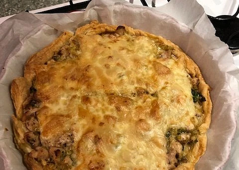 Pórkový quiche s kuřecím masem podle Eduarda, Hotovo :) 