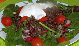 Salát s červenou rýží