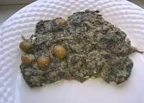 Špenát s olivami