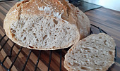 Domácí chléb bez hnětení (S polohrubou moukou.)