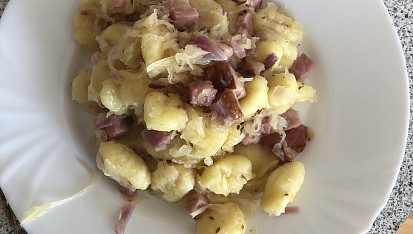 Gnocchi po česku - se zelím a slaninou
