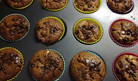 Jemné čokoládové muffiny