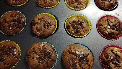 Jemné čokoládové muffiny