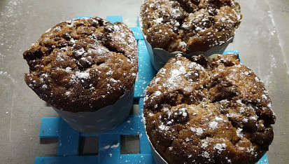 Jemné čokoládové muffiny