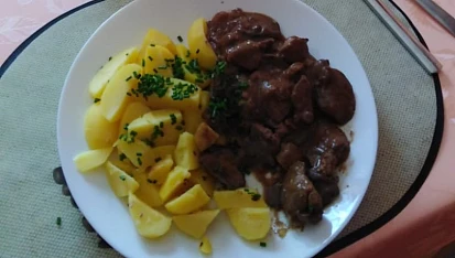 Kuřecí játra na česneku, mňam