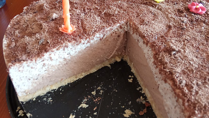 Nepečený Stracciatella dort